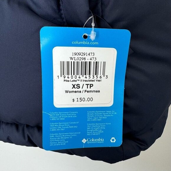 Columbia Puffer Vest Omni-Heat Hooded Floral Print Lightweight XS - Picture 4 of 4